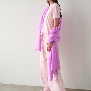 White + Warren Cashmere Travel Wrap Neon Mauve